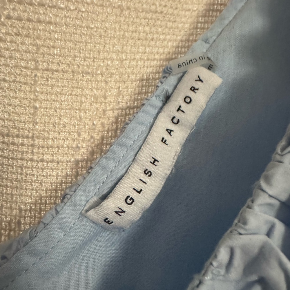 English Factory Light Blue Ruffle Mini Dress - Picture 3 of 4